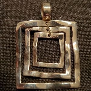 Sterling silver wavy graduated squares pen…